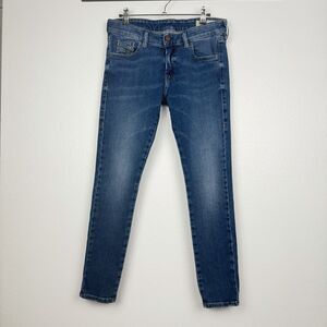Diesel Womens Blue Denim Slandy- low Super Slim Skinny Low Rise Jeans 30x28